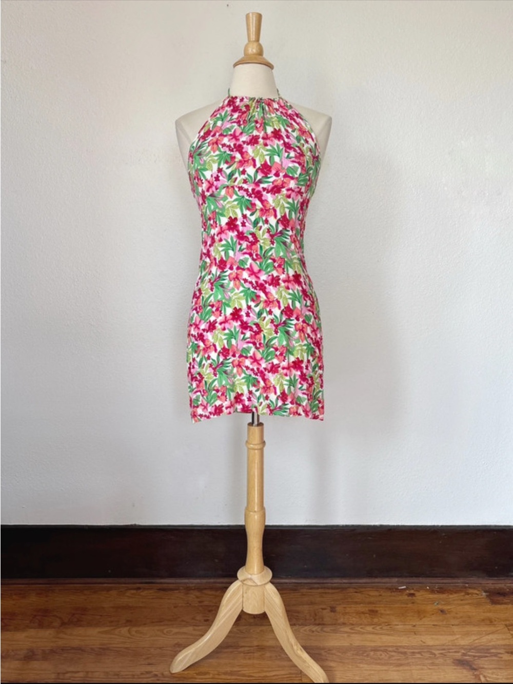 Floral halter dress
